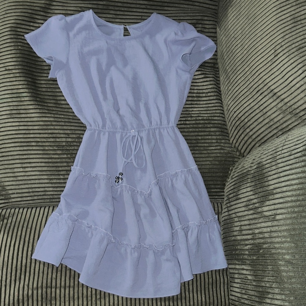 City Studio Light Purple Tiered Midi Dress